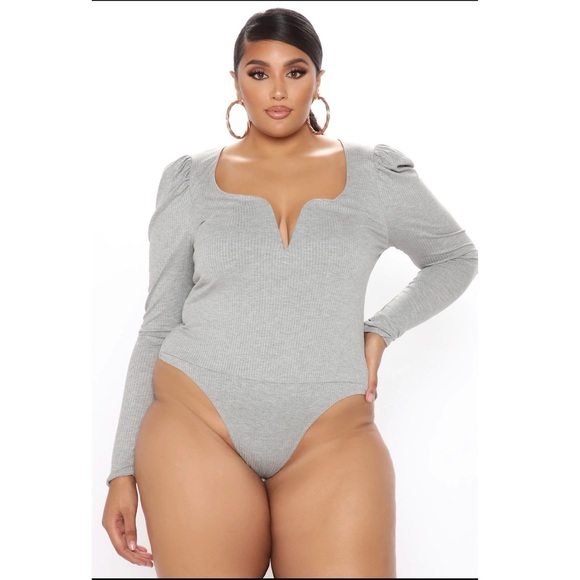Heather Grey Bodysuit NWT - Picture 3 of 5